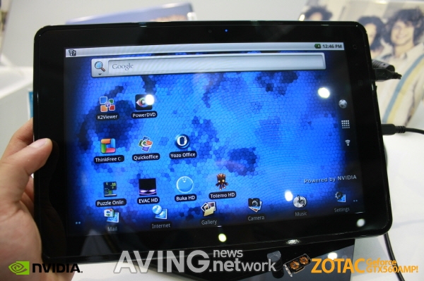 [COMPUTEX 2011] 셔틀, 엔비디아 테그라 탑재 태블릿 'N10CN12'