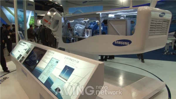 [REK 2011 영상] 삼성중공업, 2.5MW 출력 육상용 풍력발전기 전시