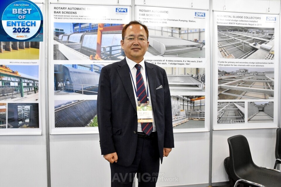 '2022 국제환경에너지산업전(ENTECH 2022)'에 참가한 도원에이팩스 한봉희 대표 | 촬영-에이빙뉴스