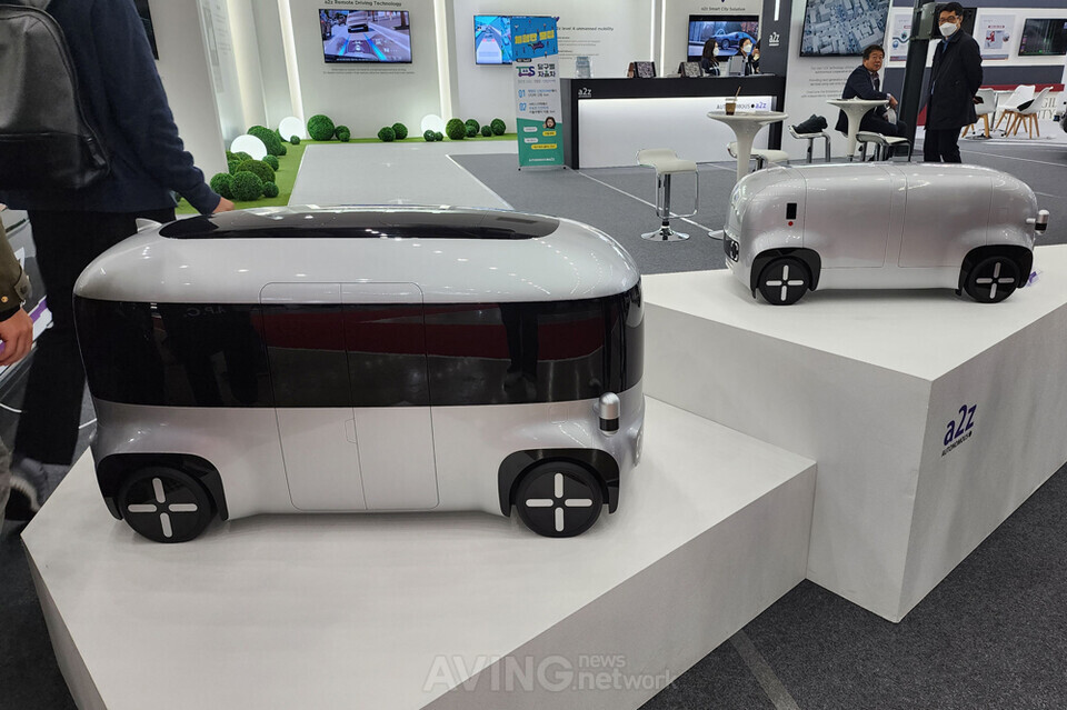 오토노머스에이투지의 자율주행 버스 모형 | 촬영 - 에이빙뉴스