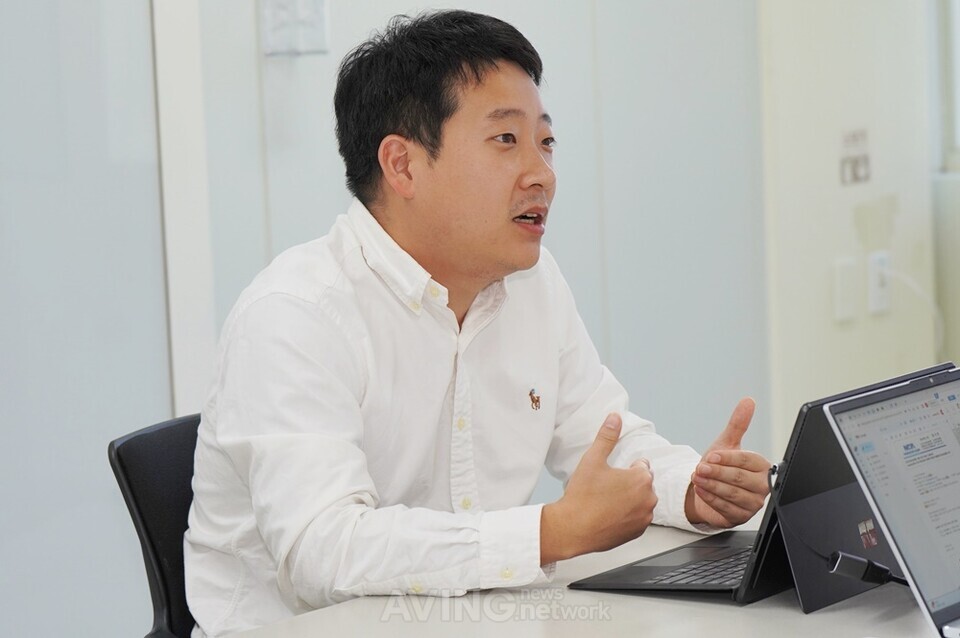 주병천 석세스모드 대표가 자사 서비스를 설명하는 모습 │촬영-에이빙뉴스