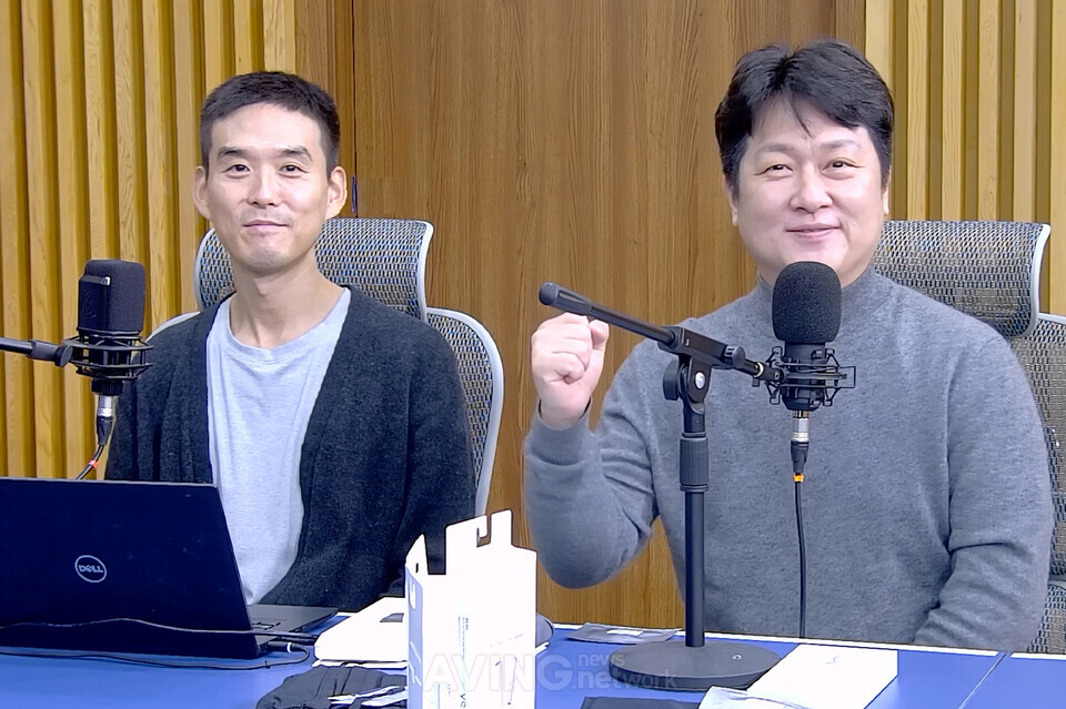 CES 2026 혁신기업 인터뷰 중인 바른바이오(Barunbio)의 홍진기 대표(좌)와 이상민 부대표(우) I 촬영 - 에이빙뉴스