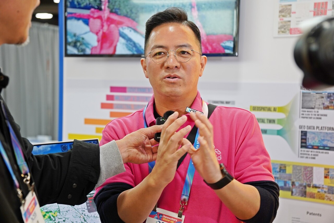 CES 2026 현장에서 이종걸 스패이드 대표가 인터뷰에 응하고 있다. ㅣ 촬영-에이빙뉴스