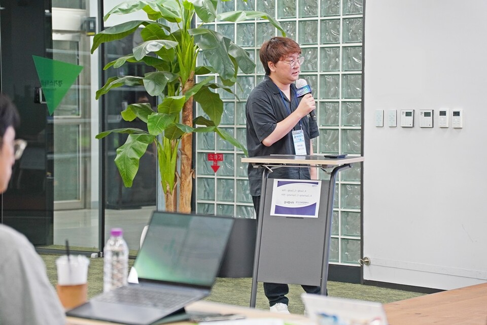 이득기 하마다랩스 CTO가 3회차 판판데이에 참가해 사업설명회를 진행하고 있다. ㅣ 촬영-에이빙뉴스