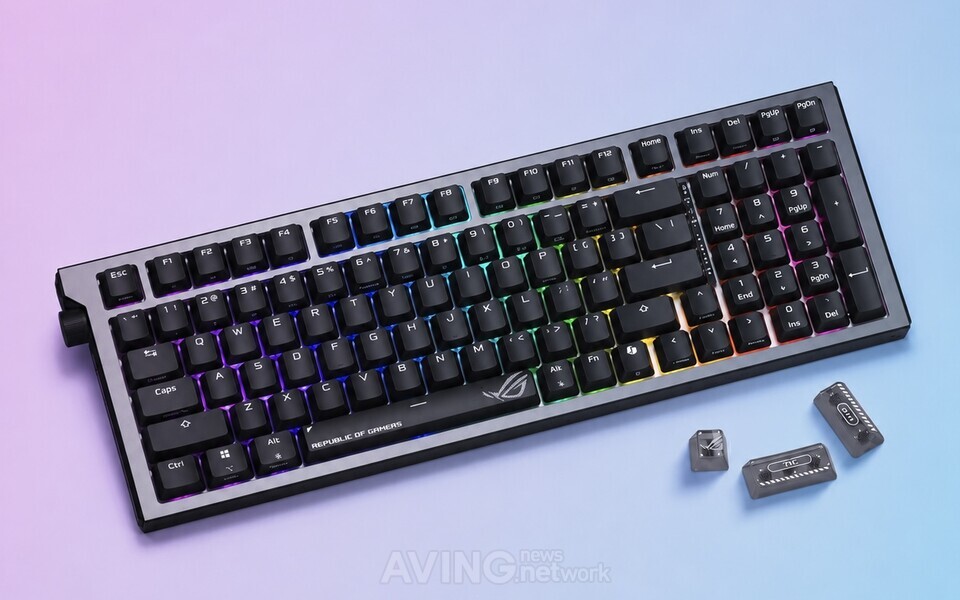 에이수스 관련 기사 사진 · 에이수스, 커스터마이징 강화한 무선 기계식 키보드 ‘ROG Strix Morph 96 Wireless’ 국내 출시