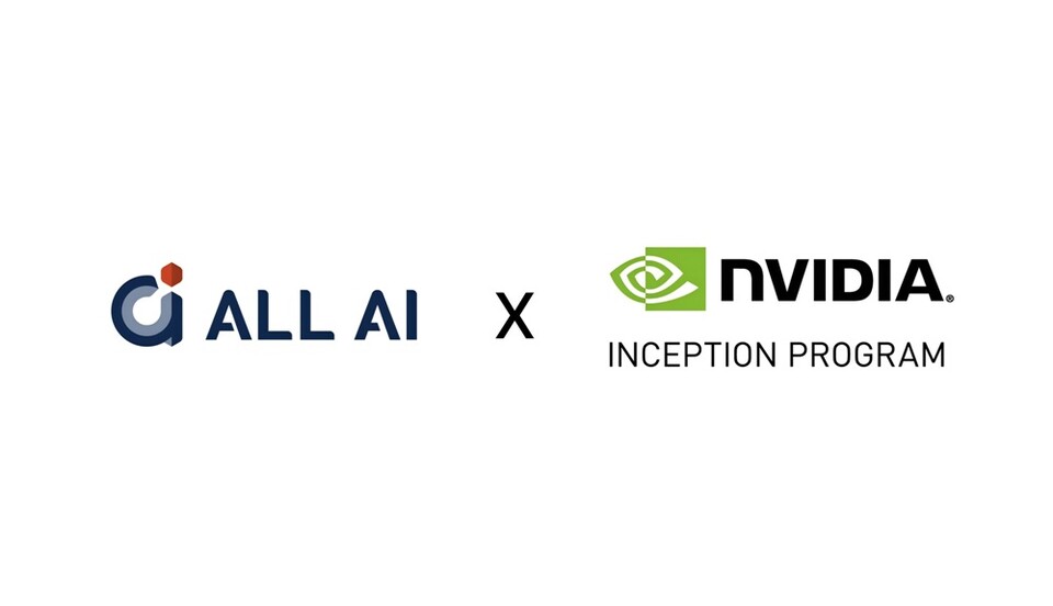 ㈜올에이아이 로고, NVIDIA Inception Program 로고 l 제공-㈜올에이아이
