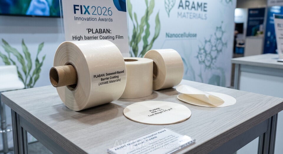 아라메소재, FIX 2026서 해조류 기반 포장 코팅 'PLABAN' 선보여... "종이... - 뉴스 썸네일 이미지
